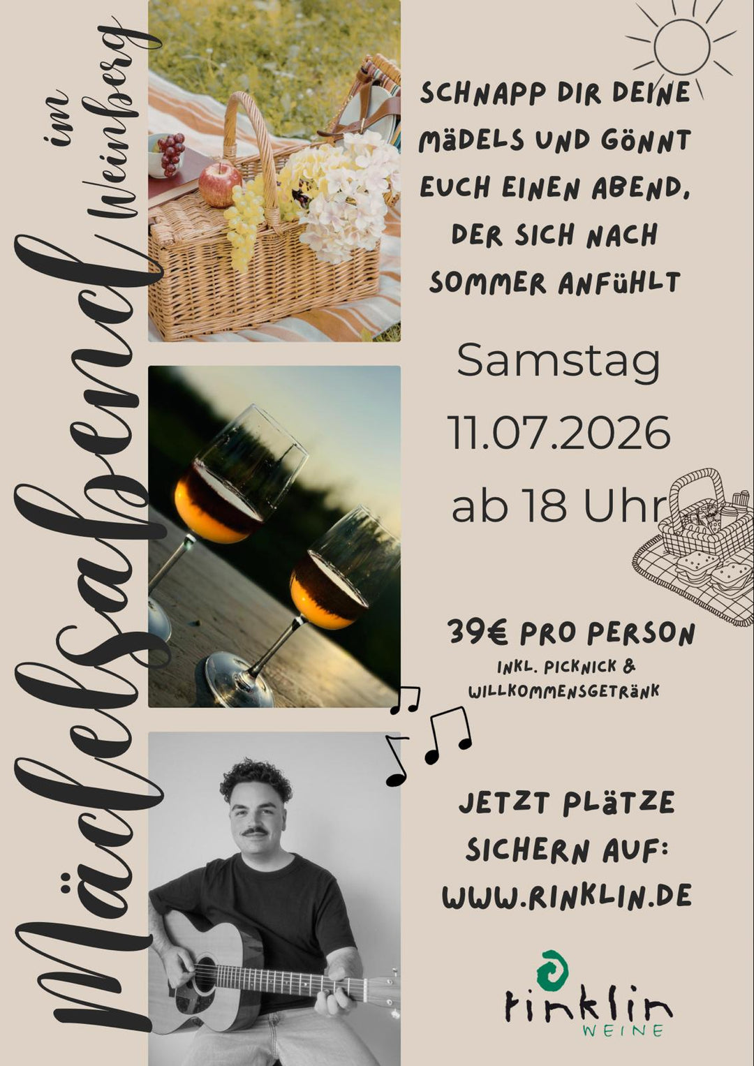 Ticket für den Mädelsabend am 11.07.2026